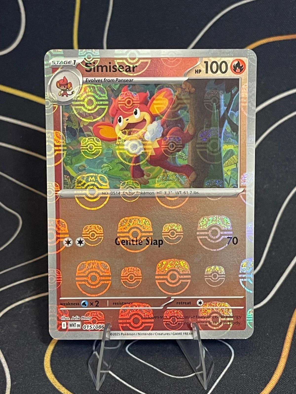 White Flare Simisear [Master-Ball] Pokémon card